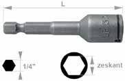 lengte VE code 10 65 1 323511 dopsleutel met aandrijving 1/4 (6,35 mm) pluspunten: zeer goede retentie van de schroef in de dopsleutel zonder magnetisatie: geen opbouw van spaanders in de dopsleutel
