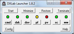 Een controle punt: DXLab Launcher