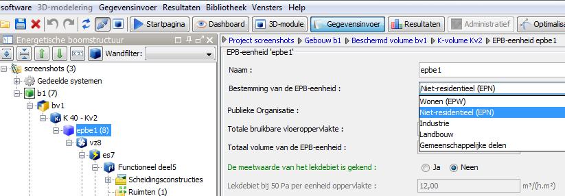 2.2.3. EPB-eenheid De EPB-eisen hangen niet enkel af van de 'aard van werkzaamheden', maar ook van de bestemming. Hiervoor is een verdere opdeling van het beschermd volume in 'EPB-eenheden' nodig.