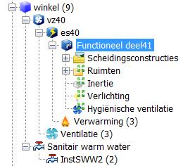 Toegevoegd februari 2017 Figuur 148: invoervenster op niveau van het functioneel deel Winkel, project Vandemaelen 5.1.2. E-peileis Na ingave van het gebouw en alle eenheden kan onder de tab Resultaten de E-peileis per EPB-eenheid geraadpleegd worden (zie Figuur 149).