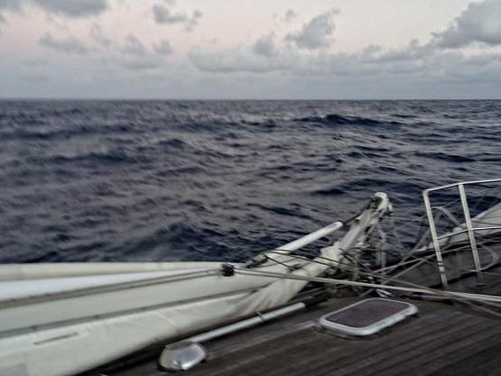 foto s: Bemanning Helena Het gaat lekker. De wind is afgenomen tot een knoop of 12 en ook de zeegang wordt een stuk rustiger.