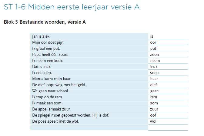 ST 1-6: kenmerken! Spellingtest 1 ste -6 de lj met Vlaamse normen! bedoeld voor RC, CLB, privépraktijken, B.O.