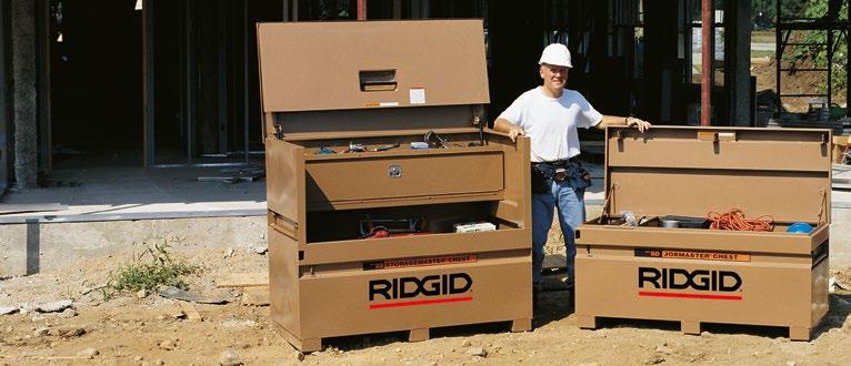 14 GEREEDSCHAP VOOR DE LASSER OPBERGSYSTEMEN Veilige opbergsystemen EFFICIËNT & HARD WERKEN RIDGID -opbergsystemen werken het best van allemaal en het slimst van allemaal.