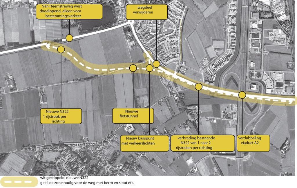 Figuur 5.18: Overzicht nieuwe aansluiting van de afrit van de A2 naar de N322 bij Zaltbommel 5.