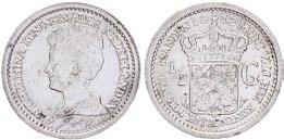836 Zeer fraai 25 G005 266 ½ Gulden 1913 mmt. zeepaardje Sch.