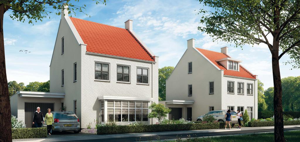 De woningen zijn voorzien van een straatgerichte woonkamer en woonkeuken aan de tuinzijde van de woning.