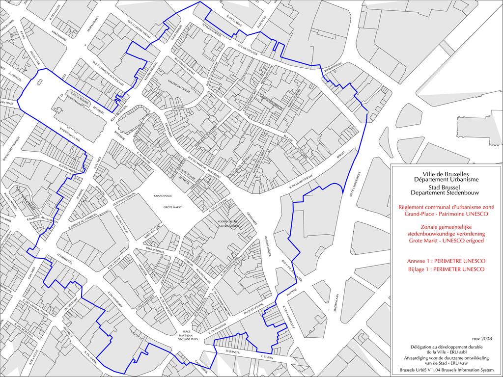 Bijlage 1 Kaart van de «UNESCO» perimeter Zonale