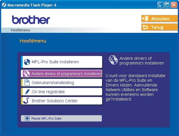 Voor netwerkgebruikers 1 1 BRAdmin Professional configuratiehulpprogramma (voor gebruikers van ) Het hulpprogramma BRAdmin