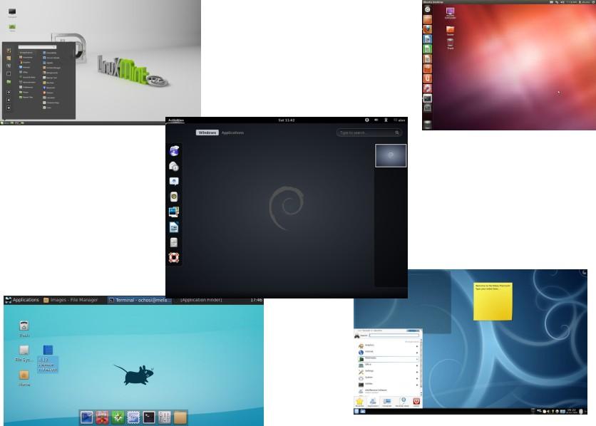 Dia 8: Desktops impressie Links boven: