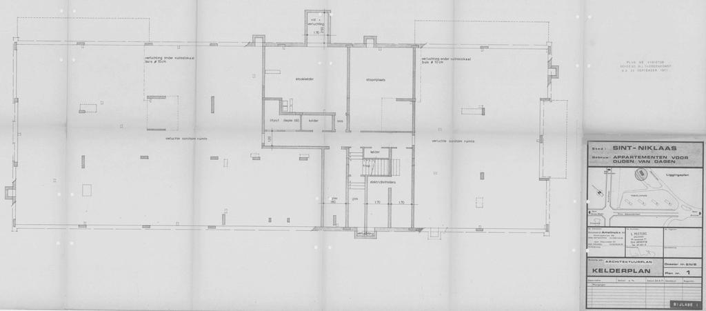 Figuur 5: Grondplan kelderverdieping bestaande