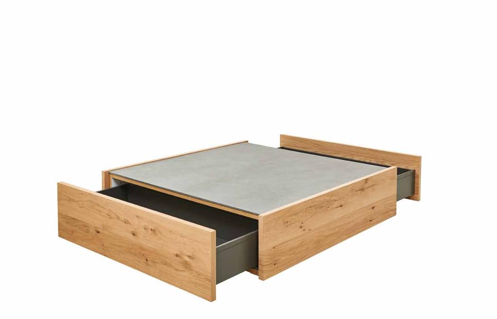 111) Uitvoering: balkeneiken, betongrijs (type 111) L a table basse CT 180, d une
