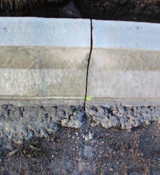 De vorst-dooiweerstand van het beton werd vooraf geverifieerd via een slab test op een proefmengsel, waarmee tevens een proefvakje werd aangelegd op het terrein van het bedrijf.