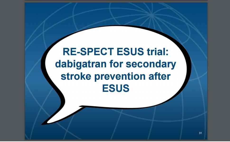 RESPECT ESUS trial (embolic