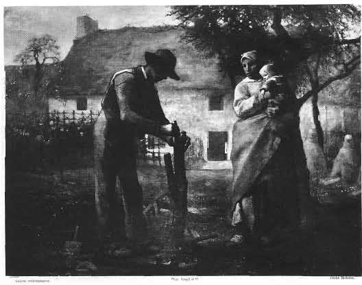 31 Charles Michelez, Reproduktie van een schilderij door Jean- François Millet, 'La Greffe'/Reproduction of a painting by Jean- François Millet, 'La Greffe', c. 1878.