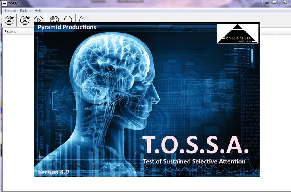 6 1.2. Afname van de TOSSA: procedures en instructies Plaats de proefpersoon (pp) op een voor hem of haar comfortabele afstand van het computerbeeldscherm (meestal ± 70 cm).