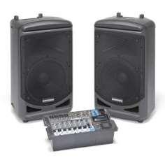 in one speakersysteem met uitneembare 2x500W 10 kanaals mixer 4 mic/line inputs met 2 ch comp, Bluetooth