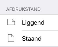 2-8. Liggend-Staand Afdrukken op papier kan Staand en Liggend.