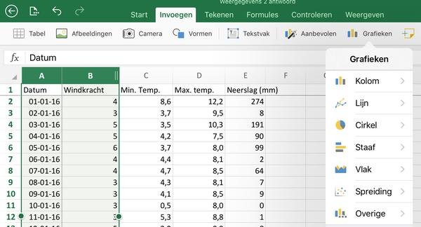 van Datum. Kies hier de notatie: 14-03-15 Nu moet de juiste datum wel correct weergegeven worden. Bewaar je bestand.