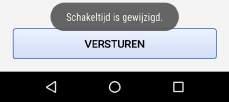 3. Pas de tijd aan (ios) en druk op Bewaar of druk op Versturen nadat de tijd is aangepast ().