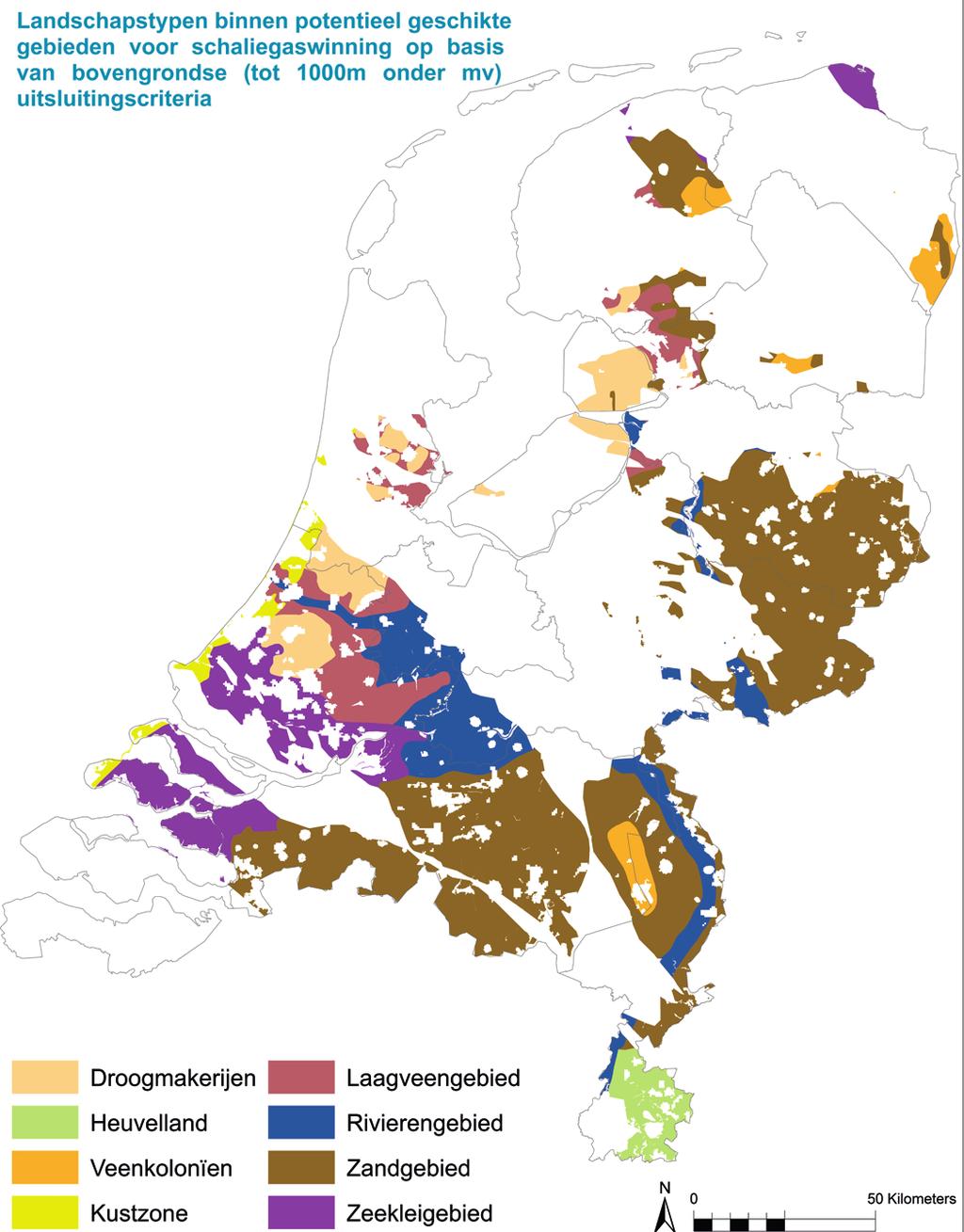 Landschapstypen in de potentieel geschikte gebieden In Figuur 12 zijn de landschapstypen op het plangebied geprojecteerd.