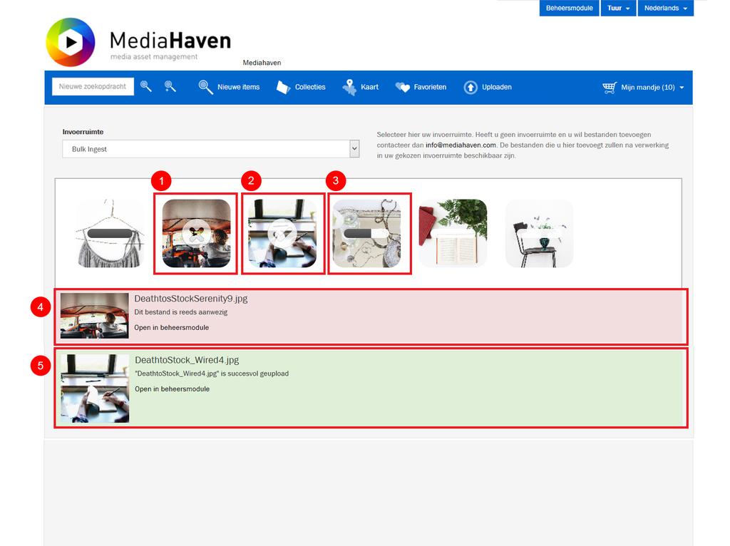 1. Indien het opladen van een beeld niet gelukt is, dan wordt dit weergegeven door een semi-transparent icoon met een kruisje. De reden waarom dit niet gelukt is vind u onder punt 4. 2.