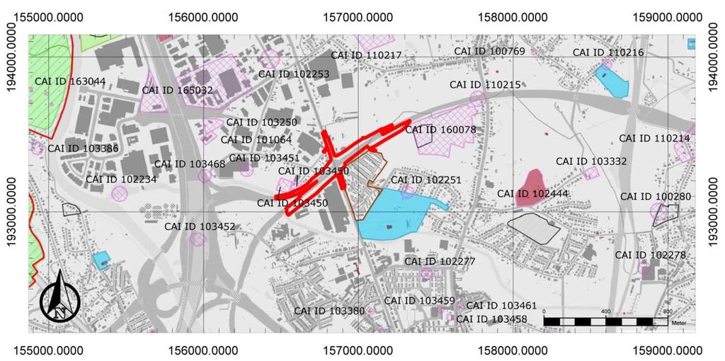 26 Mechelen R6/N1 2.4.3 Het onderzochte gebied in zijn archeologisch kader In de omgeving van het onderzoeksgebied zijn verschillende gekende archeologische waarden gelegen.