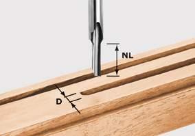 Frezen Freesgereedschap Groeffrees Groeffrees HW met beklede basissnijkant, schacht 12 mm D NL GL VAP * Bestelnr.