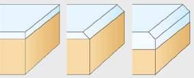 Kantfrezen van uitspringende deklagen in een rechte hoek, met 45 afdeklagen of zelfs beide in één bewerking.