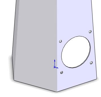 69 Maak van deze sketch een Cut-Extrude. Stel de diepte in op Through All.