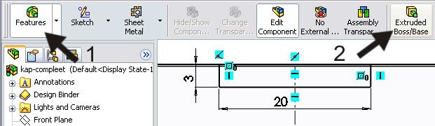 Druk op het toetsenbord de <ctrl>-toets in en selecteer de centerline 3.