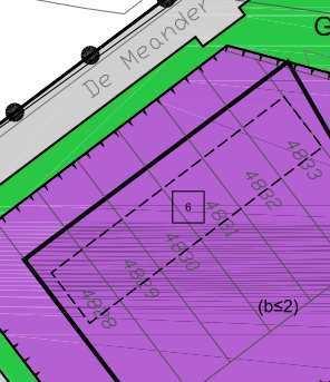 aantal woningen wordt 3, diepte