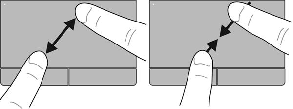 OPMERKING: OPMERKING: de schuifsnelheid wordt bepaald door de snelheid van uw vingers. schuiven met twee vingers is standaard ingeschakeld.