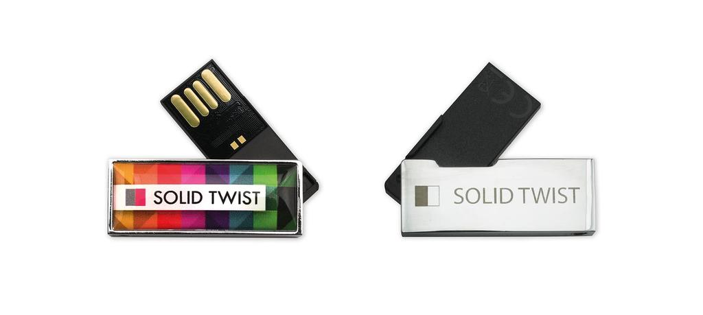 Solid Twist. Compacte USB stick met een origineel design.