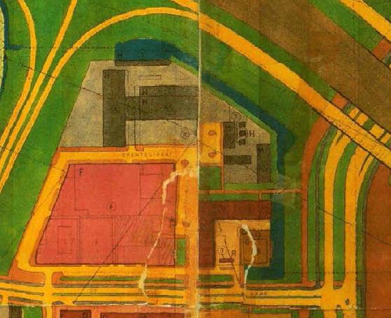 blz. 11 Uitsnede van de plankaart van bestemmingsplan Buitenveldert uit 1973 Het bestemmingsplan is een aantal keren herzien, de herzieningen hadden echter geen betrekking op het plangebied.