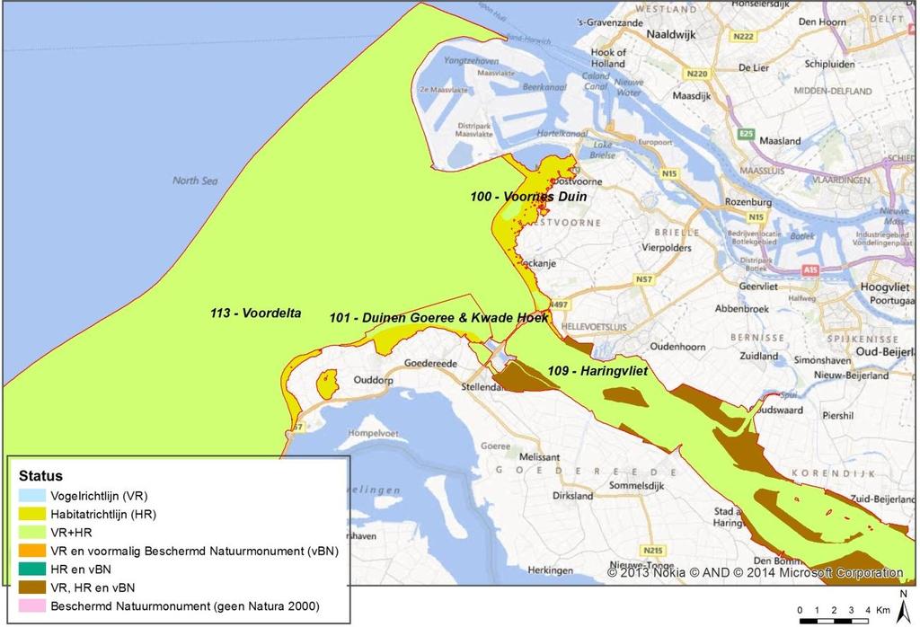 Figuur 13 Natura 2000-gebieden waarop effecten op kunnen treden. 4.
