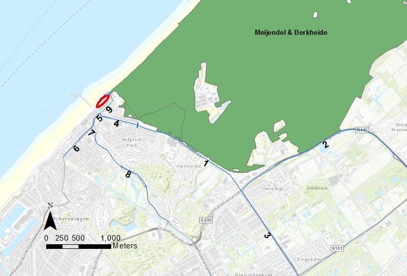 Toets Natuurbeschermingswet Noordboulevard Scheveningen projectnummer 275222 21 september 2016 revisie 04 Strandweg Vastgoed B.V. Figuur 4.