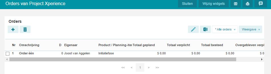 Werken met Projectmanagement Logboeken en klik op Orders, het Orderlogboek verschijnt. Stap 2. Klik op om een nieuw order aan te maken, een regel verschijnt in het Orderlogboek. Stap 3.