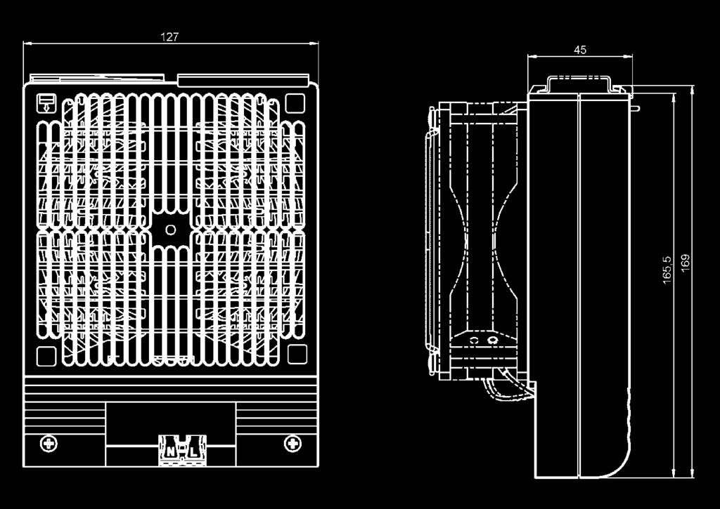 26 VERWARMEN PRODUCTCATALOGUS - STEGO RUIMTEBESPARENDE VERWARMING HVI 030 500 W tot 700 W Draaibare clipbevestiging Aanzicht achterzijde Schroefbevestiging > > Compact > > Vlakke bouwvorm