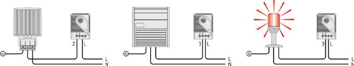 STEGO - PRODUCTCATALOGUS REGELEN 57 MECHANISCHE THERMOSTAAT FZK 011 Aansluitdiagram Schakelkastverwarming Filterventilator, koelapparatuur, signaalgever Art. nr. Bedrijfsspanning Instelbereik 01170.