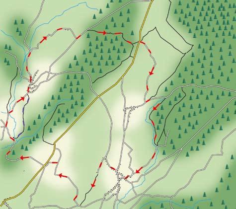 Wandeling 7 Fagne Tîrifaye 16 km 4u Hargister Morschheck Cascade Longfaye N 658 Möderscheid Möderschelder Bach N 658 Variante Moulin du HepscheidBayehon Le Bayehon Molen Le ouhon Rust in Heppenbach