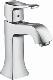 Metris Classic Wastafel / Lavabo Eengreepsmengkraan 100 - met M1 cartouche met keramische schijven - QuickClean perlator met debietbegrenzer 5 l/min - 2 aansluitslangen met moer G 3/8 - lediging G 1