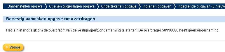 Niet commerciële vestigingen van verenigingen en stichtingen kunnen niet worden overgedragen naar een onderneming (bijvoorbeeld B.V.).