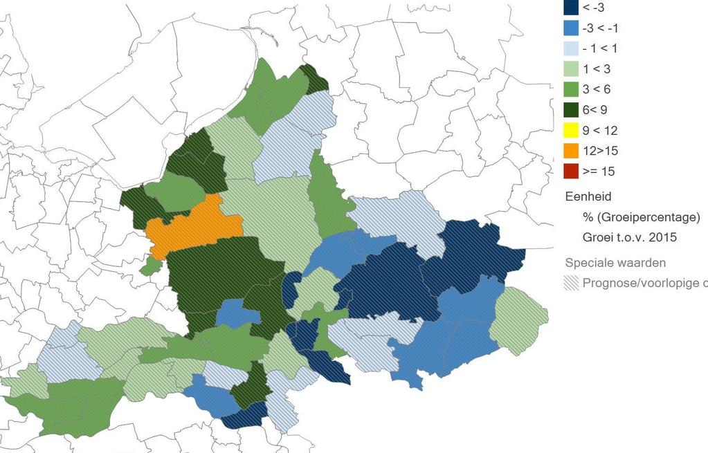 vanaf midden jaren 2. De bevolkingskrimp in de Achterhoek wordt door de buitenlandse migratie wat gedempt maar zet vanaf 218 door.