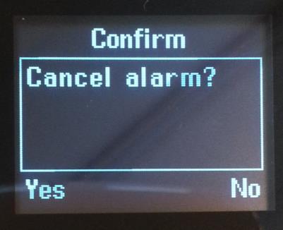 Let op: als u de melding mist of niks bevestigd zal het alarm automatisch worden doorgestuurd Indien u op No heeft geklikt krijgt u nog de mogelijkheid om het alarm te annuleren.