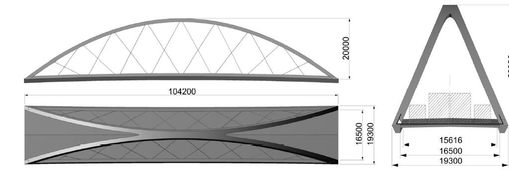 Boogbrug : geen pijlers (verbreding