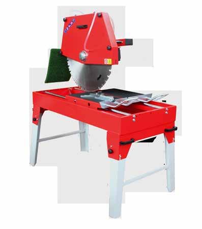 STEENZAAGMACHINES TABLES DE SCIAGE POUR CHANTIER ID701 ID450 = Snelbouw 14 cm in 1 maal doorzagen op 230 V ID450 = Brique creuse 14 cm en