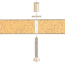 rolladegeleider 500mm, wit (ib: 2 x 12,5mm / uv: 104mm) A312491 bevestigingsschroef 3.9 x 25mm A312492 revet, staal/verzinkt Ø 4.