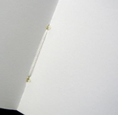 Deze draadjes zie je als je het boek openslaat. Dit heet binden.