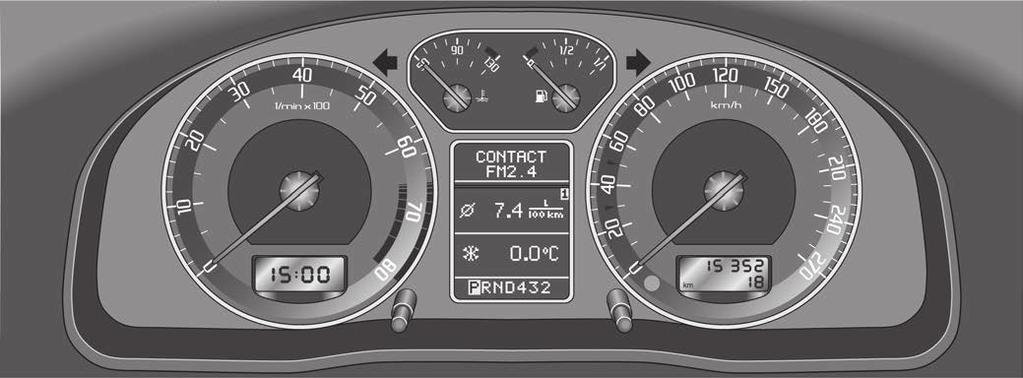 Instrumenten en controlelampjes 11 Instrumenten en controlelampjes Overzicht instrumentenpaneel Afb. 2 Instrumentenpaneel A1 A2 A3 A4 Toerenteller................................................ Koelvloeistoftemperatuurmeter.