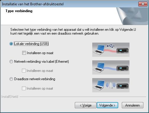 USB Winows Voor geruikers vn e Winows USB-interfe (Winows XP Home/XP Professionl/Winows Vist /Winows 7/Winows 8) 4 Voort u instlleert Klik op MFL-Pro Suite instlleren en klik op J ls u kkoor gt met e